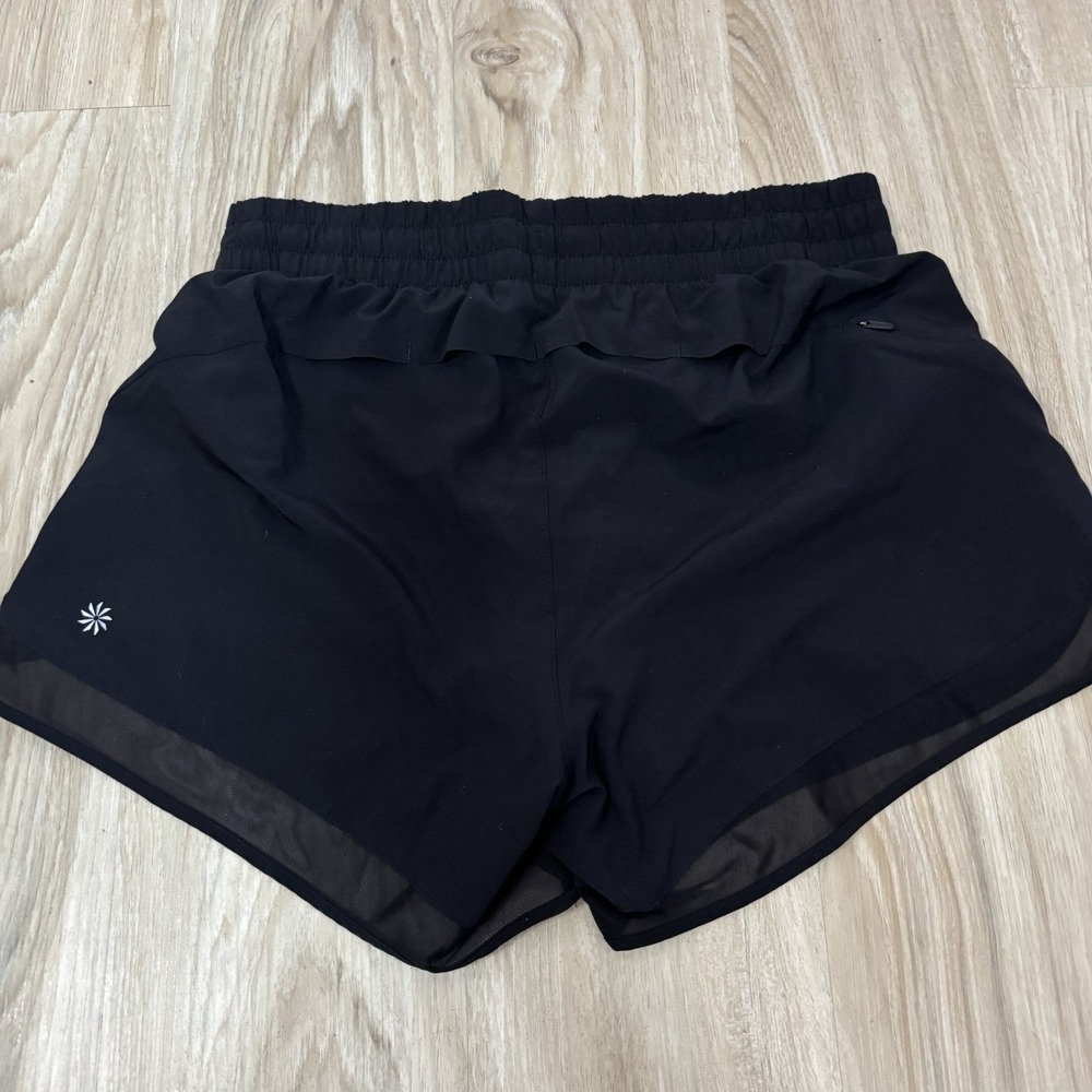 Athleta Mesh Racer Run Shorts Black XS Women's Activewear Running